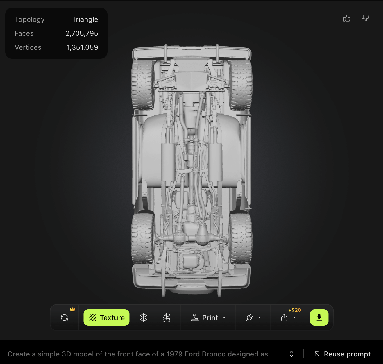 Unusual differential detail in AI model